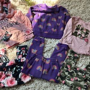 Super cute long sleeve diva preppy little girl toddler matching outfit b…